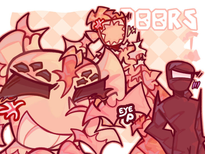 Redraw of the other drawing featuring the three of them... such scary guys!!!!