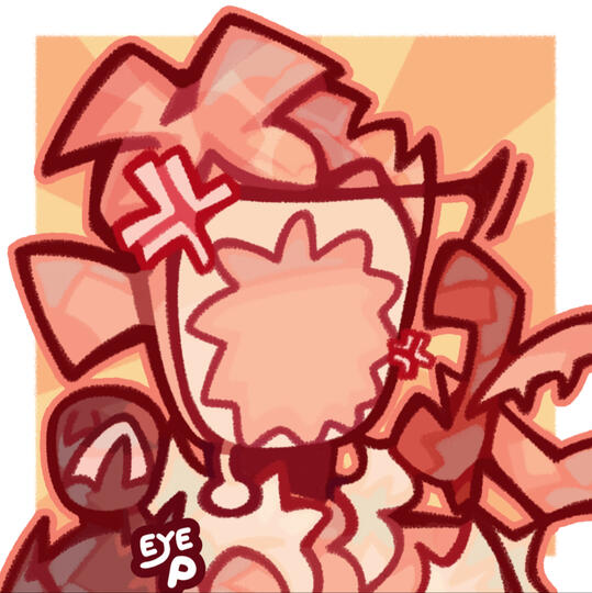 Figure awkwardly holding a telephone. This is the full version of my profile picture!