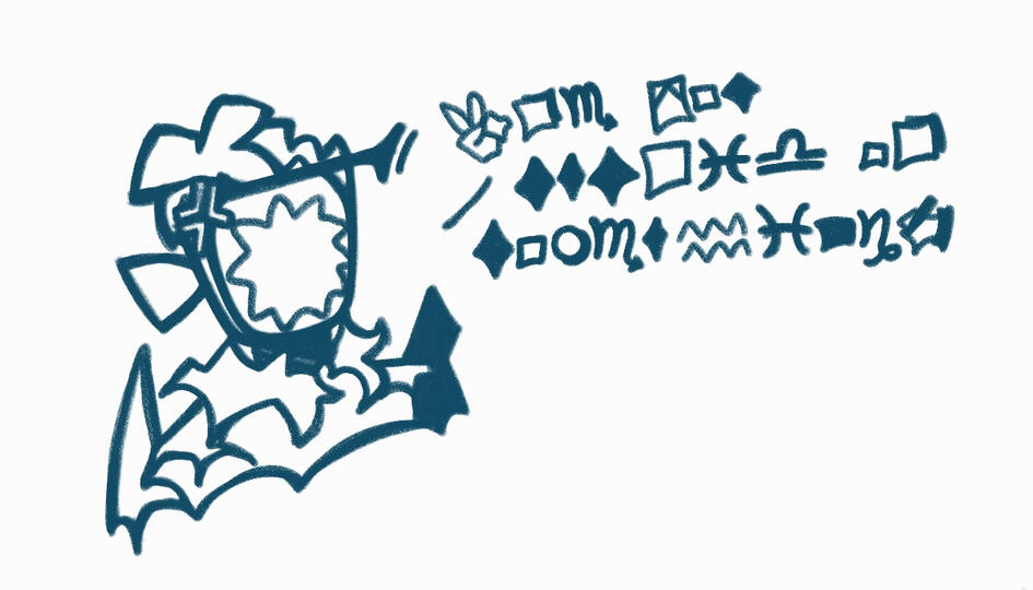 Figure casually insults you in Wingdings.