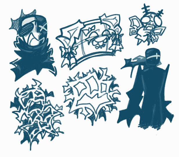 The rejects whom I never draw. This was drawn pre-Content update, because now I draw Sally a ton.